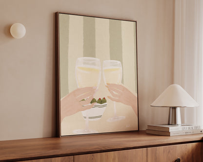 Olives & Wine Canvas