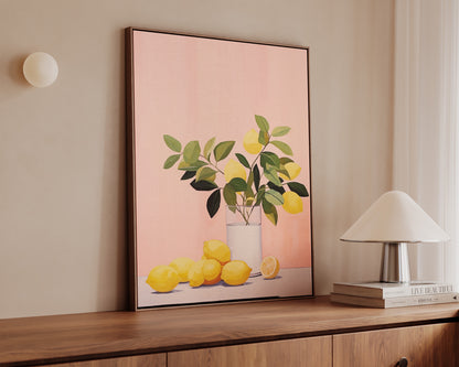 Pink Lemons Canvas
