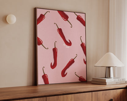 Pink Chillis Canvas