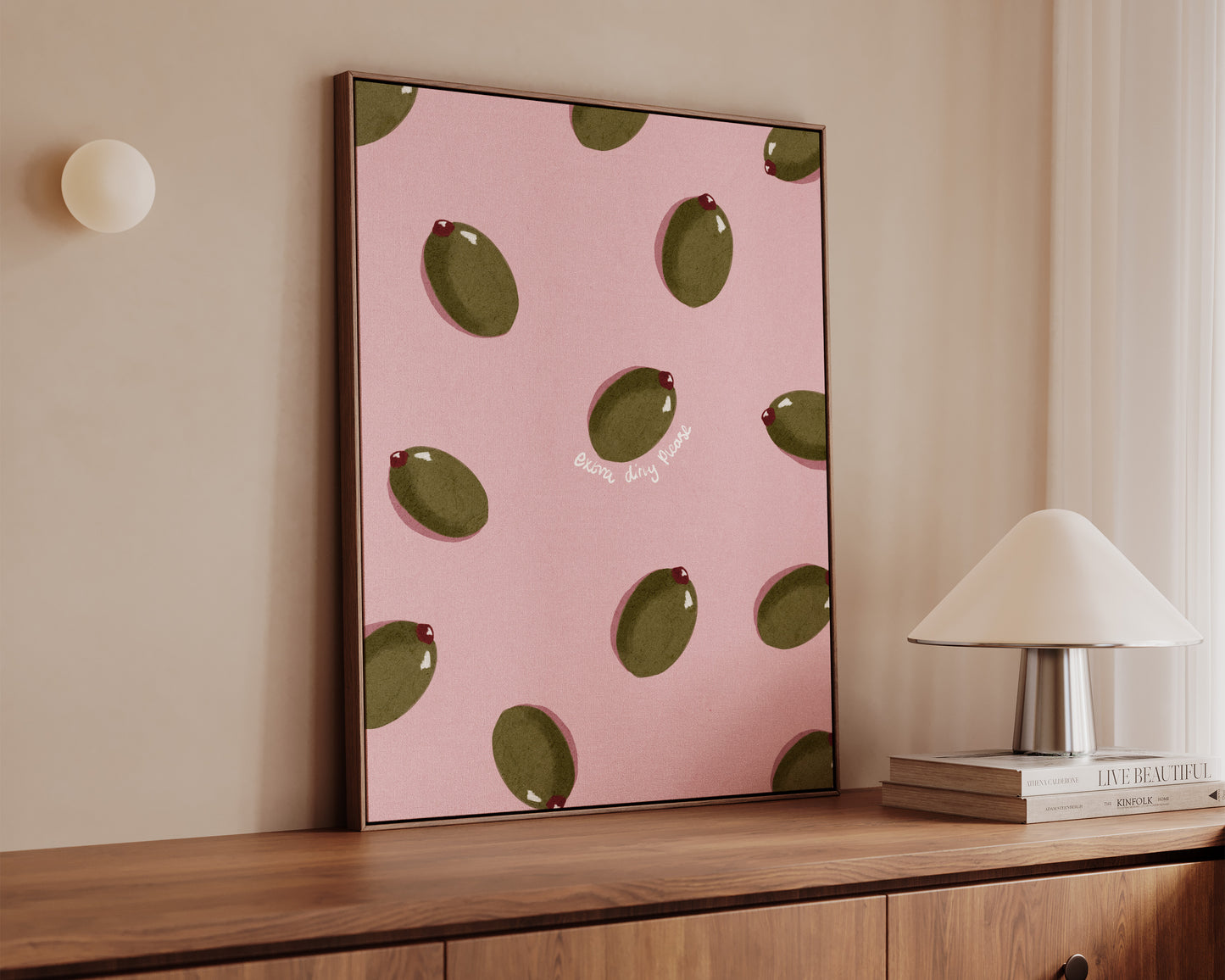 Pink Olives Canvas