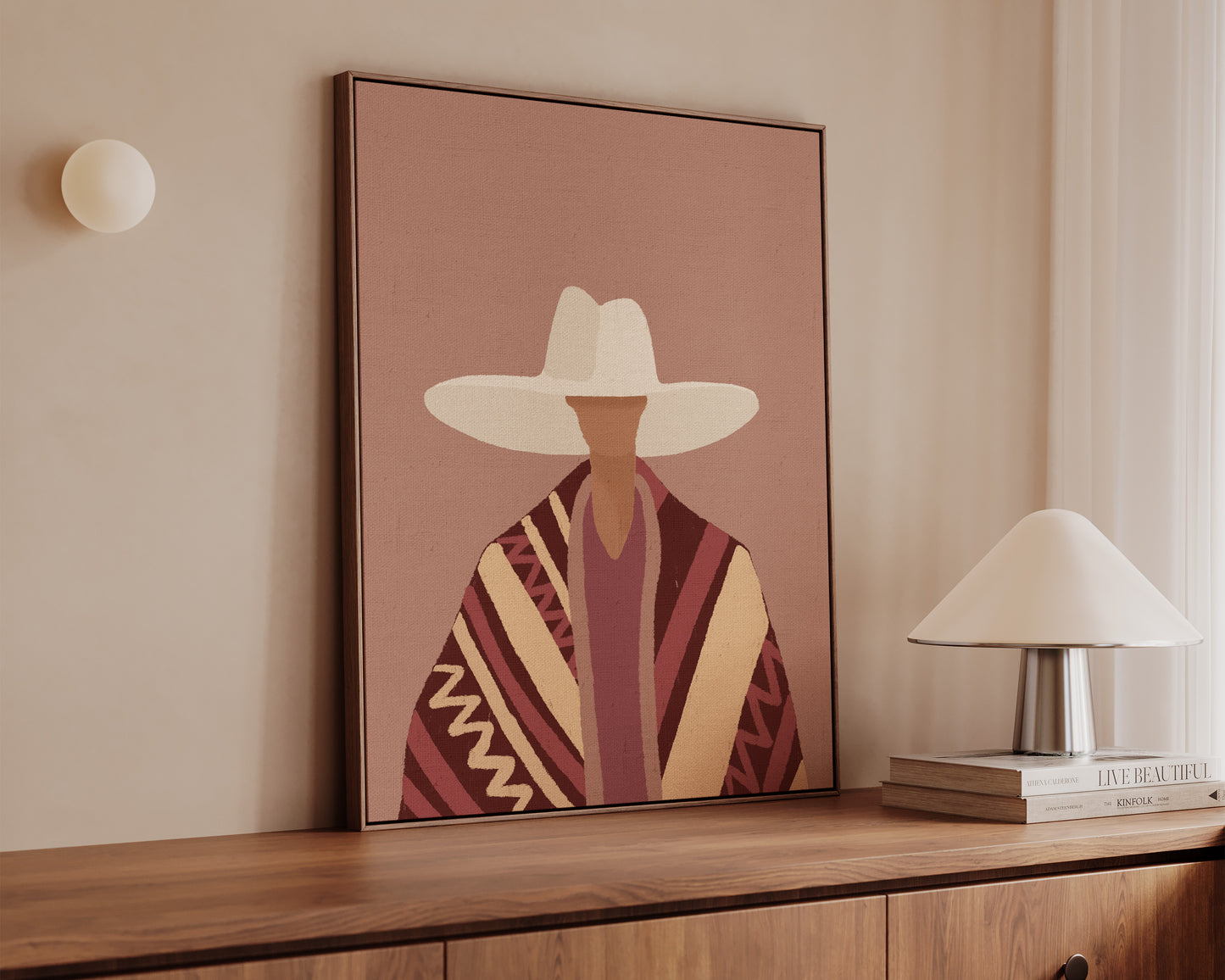 Poncho Cowgirl Canvas