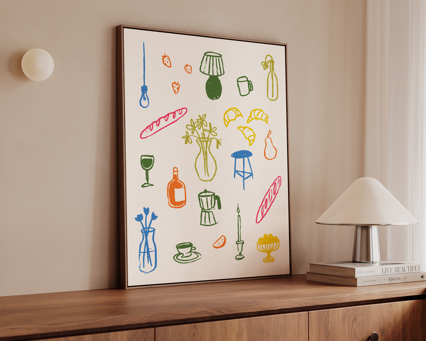 Retro Dinner Table Canvas