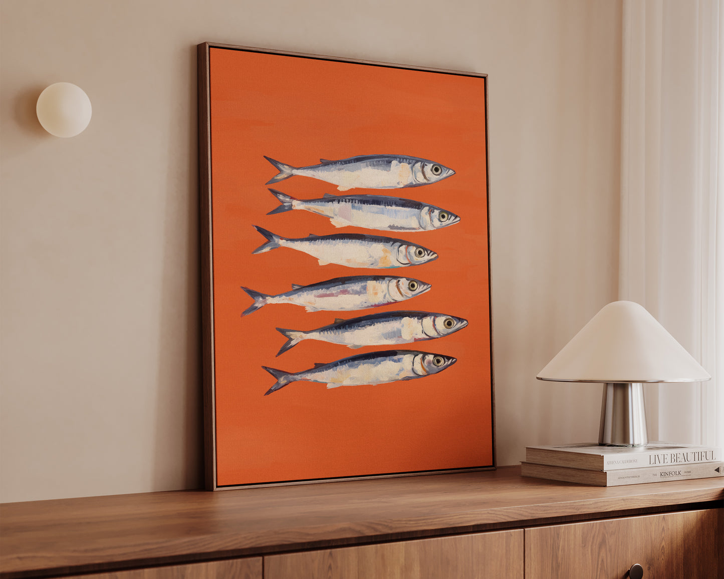 Burnt Orange Sardines Canvas