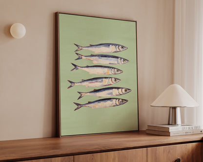 Green Sardines Canvas