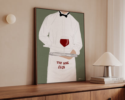 The Wine Club Waiter Canvas