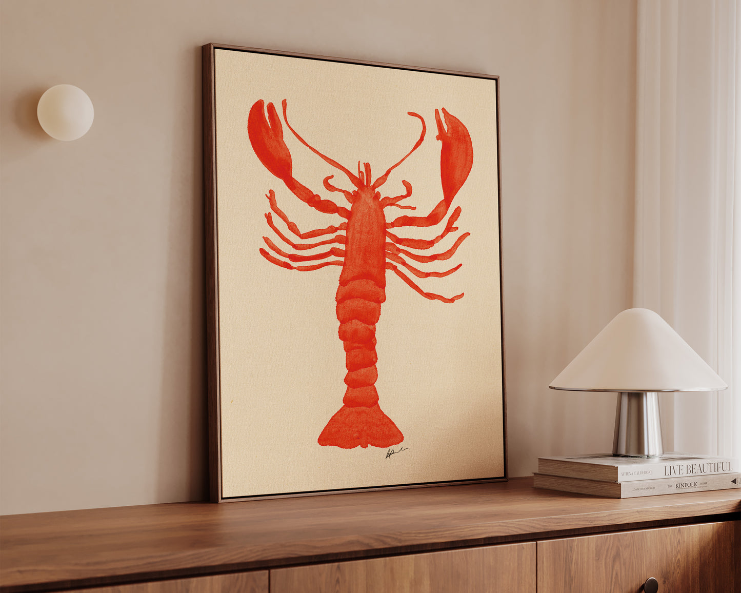 Watercolour Lobster Canvas