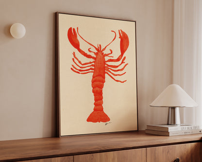 Watercolour Lobster Canvas