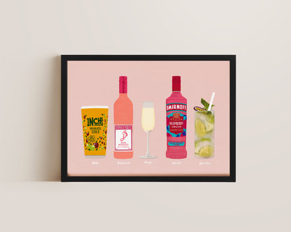 Five Drink Print