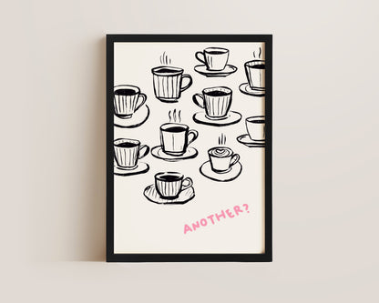 Another Coffee In Pink Print