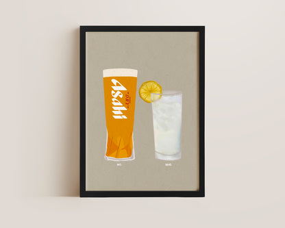 Asahi & Vodka Lemonade Print