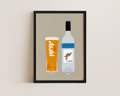 Asahi & Yellowtail Print
