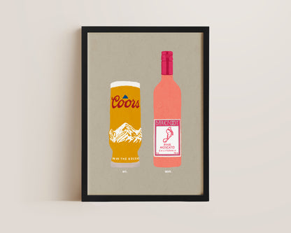 Coors & Pink Moscato Print