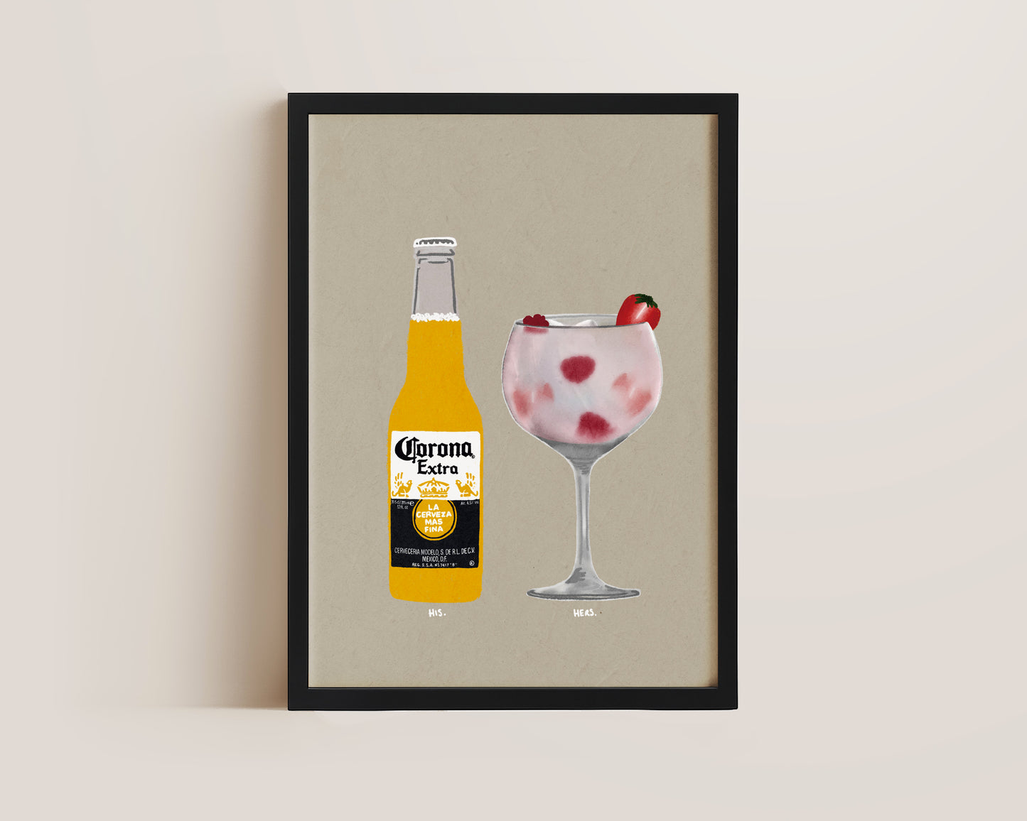 Corona & Pink Gin Print