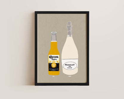 Corona & Prosecco Print