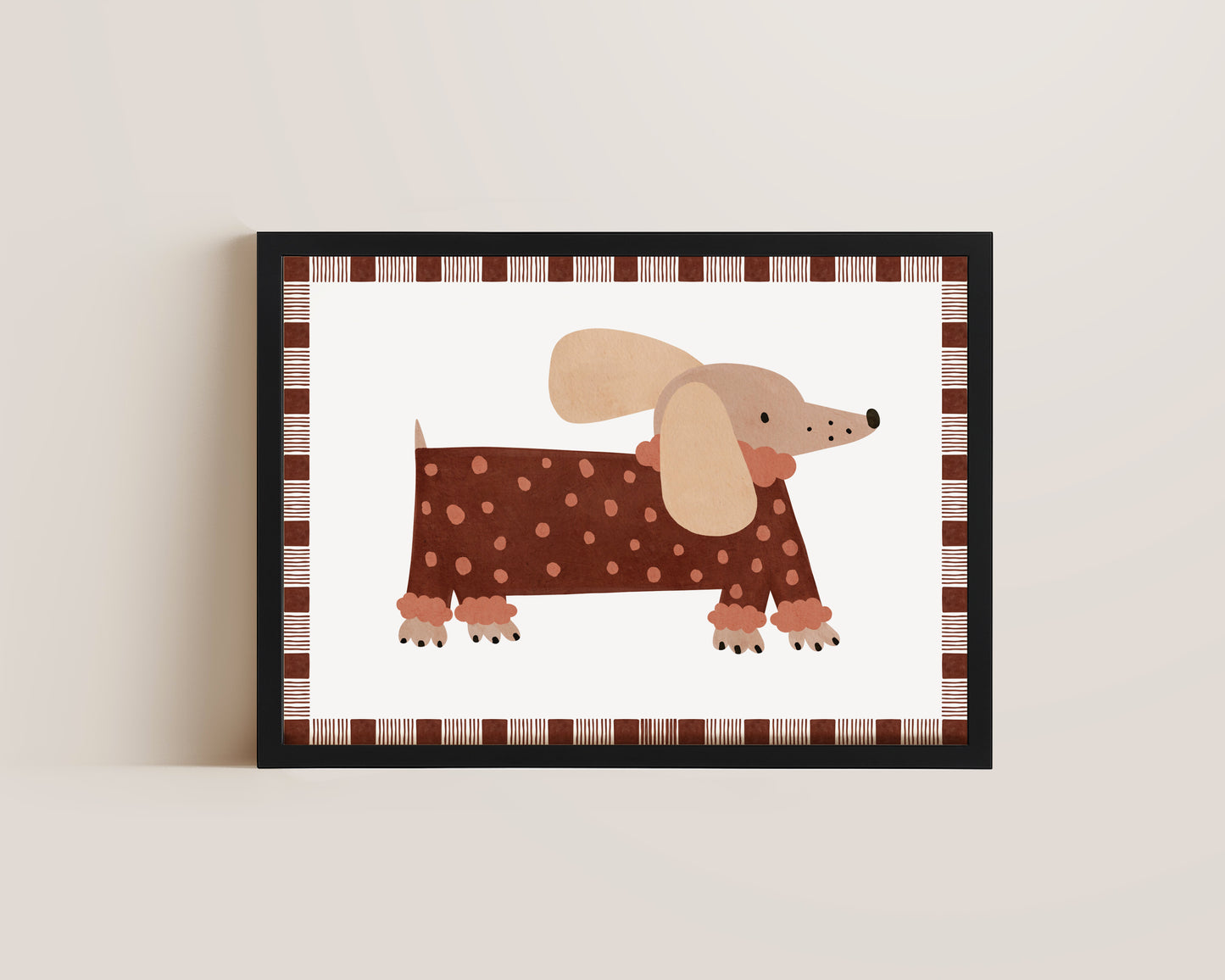 Polka Dot Dog Print