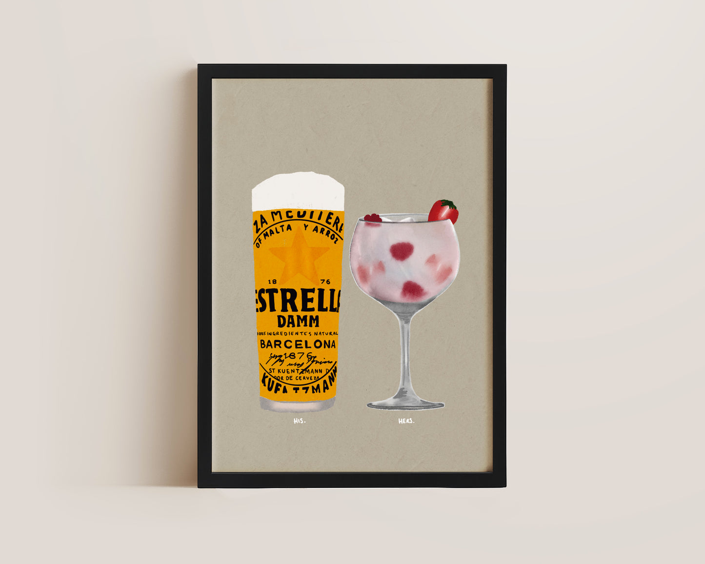 Estrella & Pink Gin Print