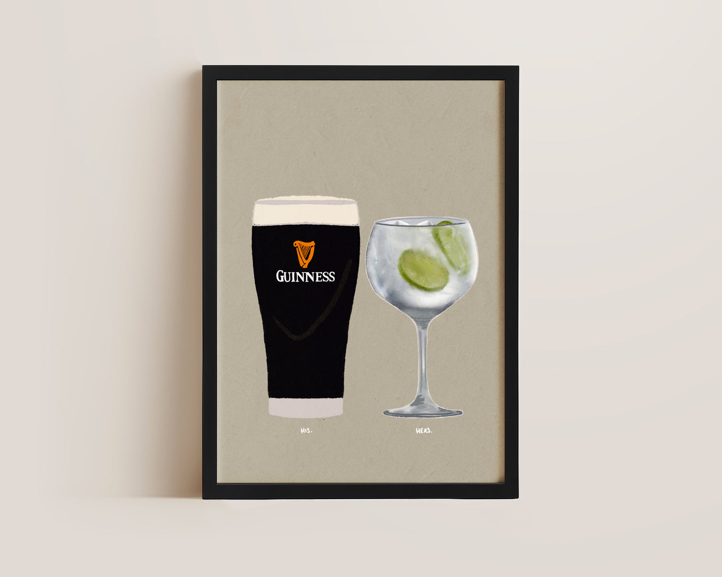 Guinness And Gin & Tonic Print