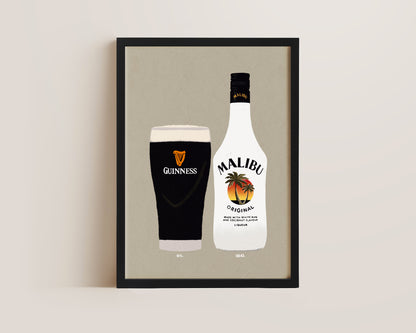 Guinness & Malibu Print