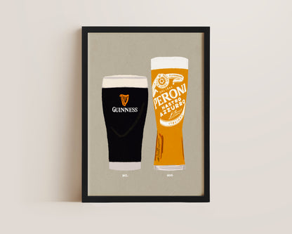 Guinness & Peroni Print