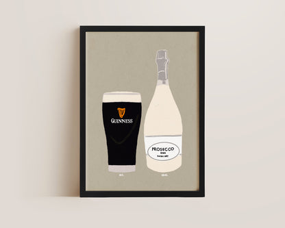 Guinness & Prosecco Print