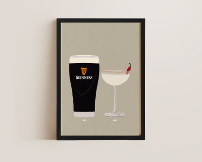 Guinness & Spicy Marg Print