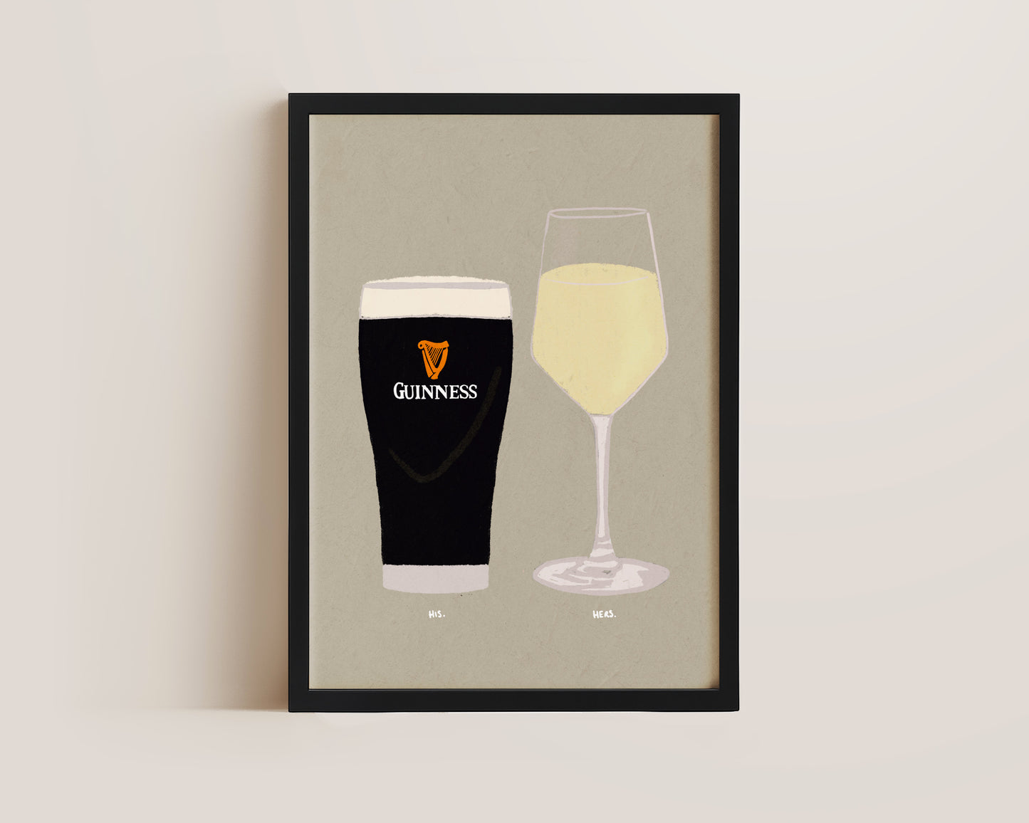 Guinness & White Wine Print