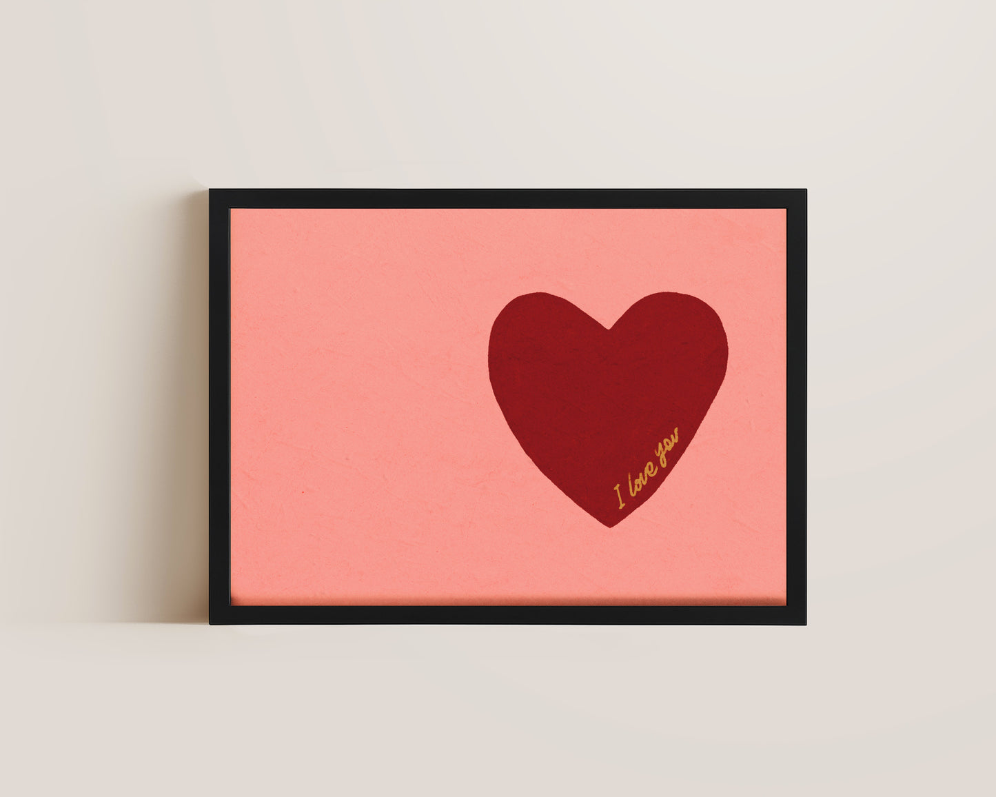 I Love You Heart Print