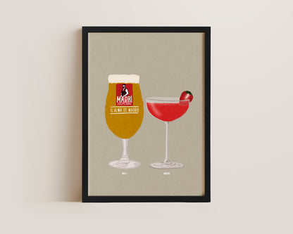 Madri & Strawberry Daiquiri Print