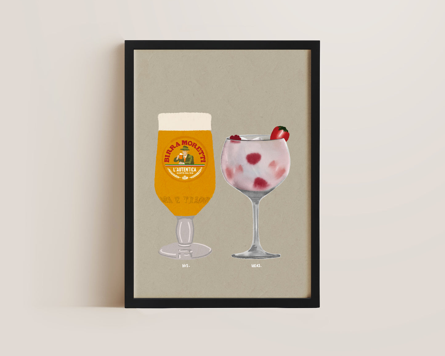 Moretti & Pink Gin Print