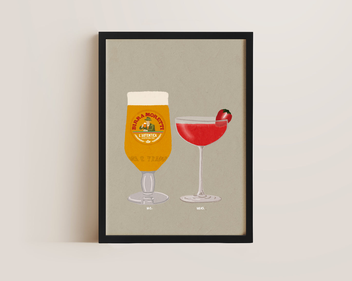 Moretti & Strawberry Daiquiri Print