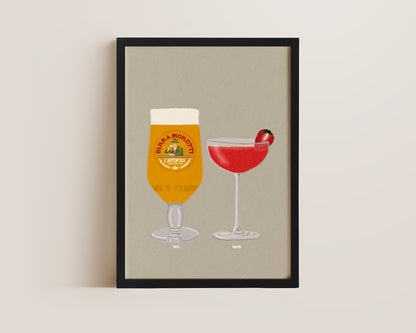 Moretti & Strawberry Daiquiri Print