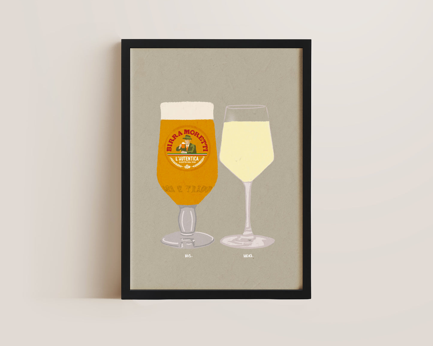 Moretti & White Wine Print