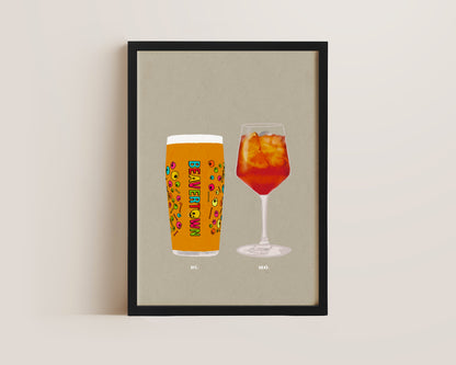 Neck Oil & Aperol Print