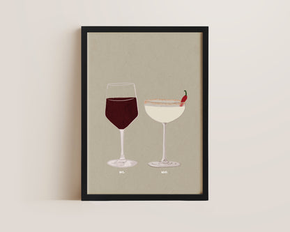 Red Wine & Spicy Marg Print