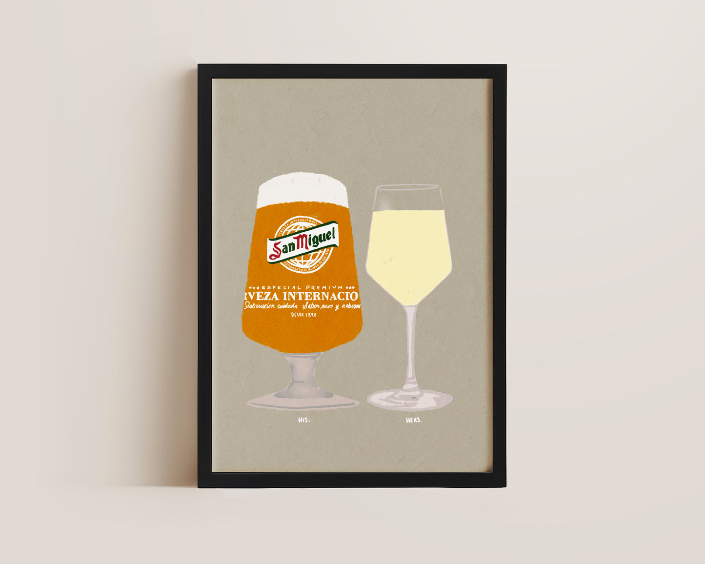 San Miguel & White Wine Print