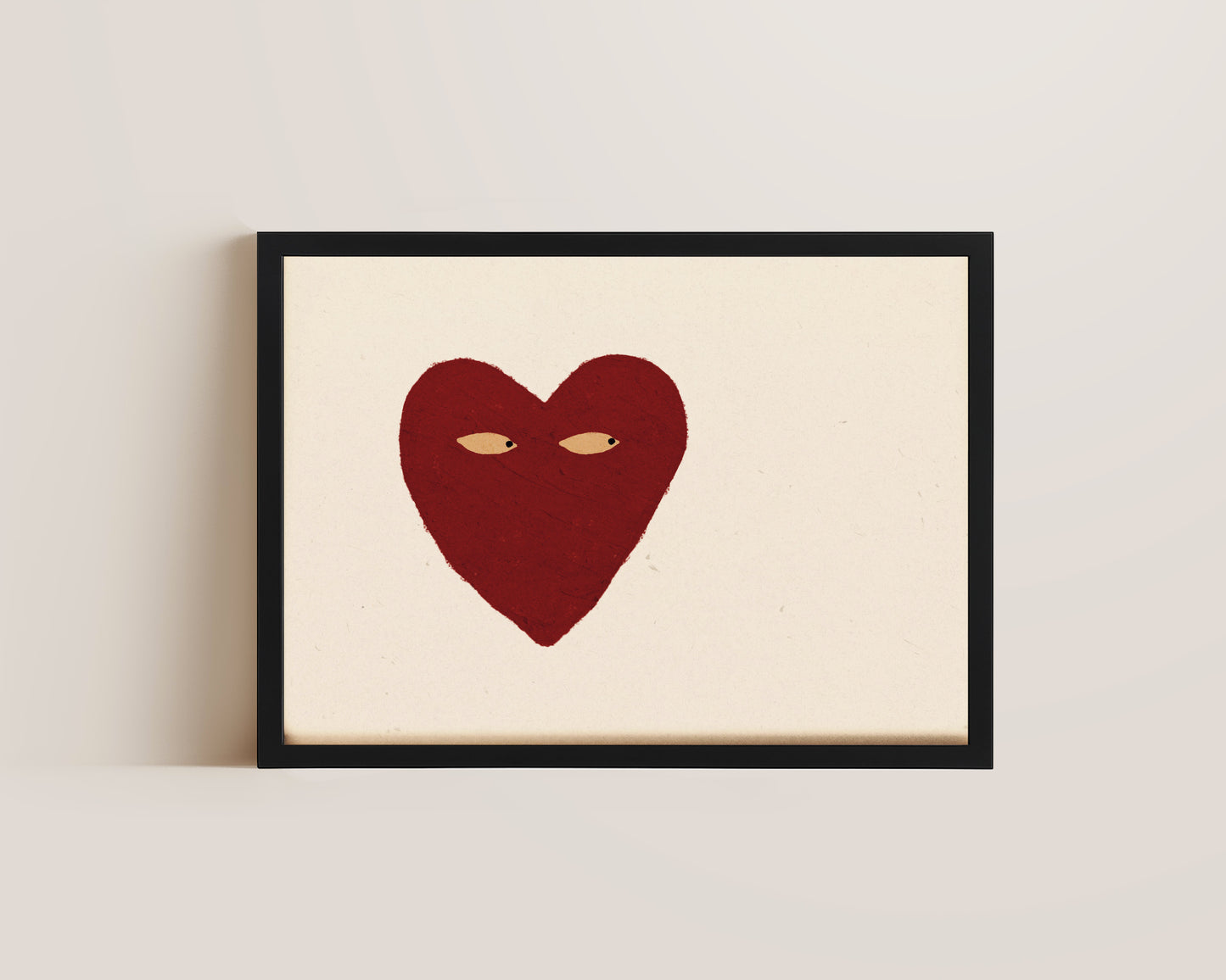 Love Heart Side Eye Art Wall Art Print