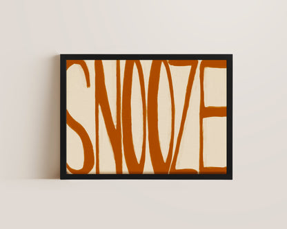 Snooze In Burnt Orange Print