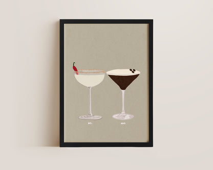 Spicy Marg & Espresso Martini Print