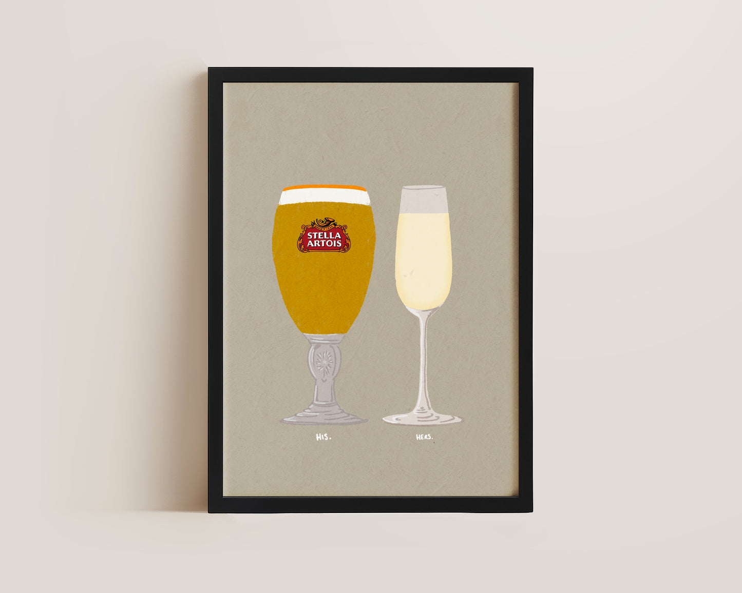 Stella & Prosecco Glass Print