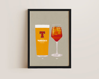 Tennents & Aperol Spritz Print