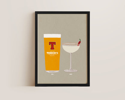 Tennent's & Spicy Marg Print