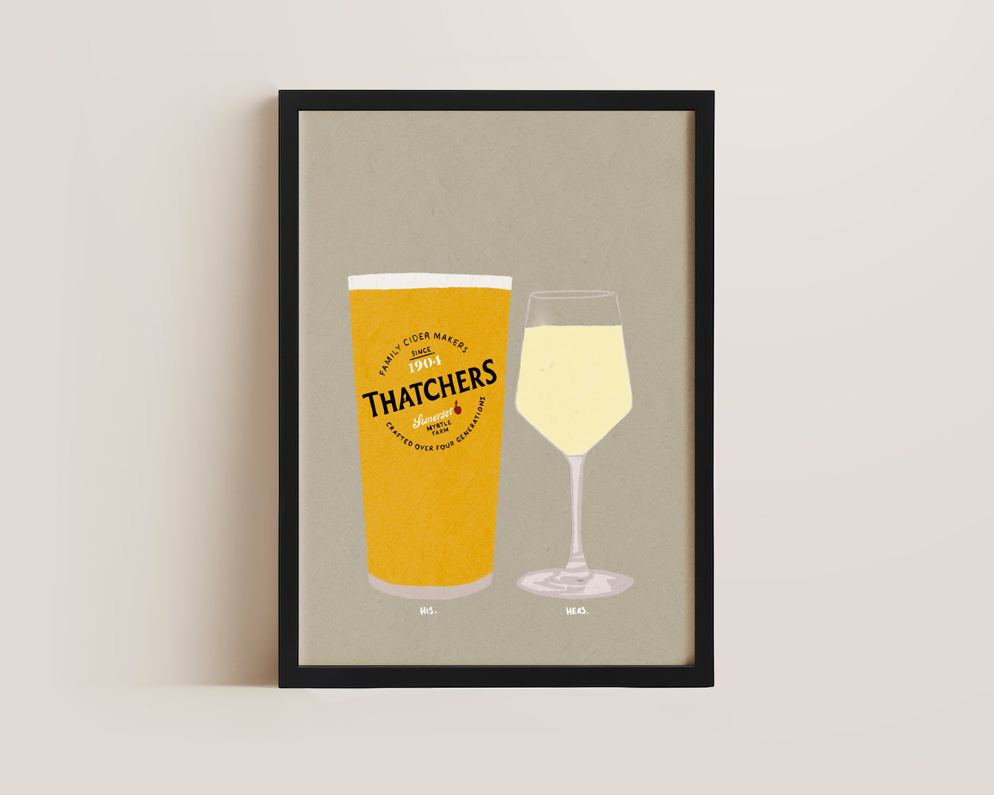 Thatchers & White Wine Print