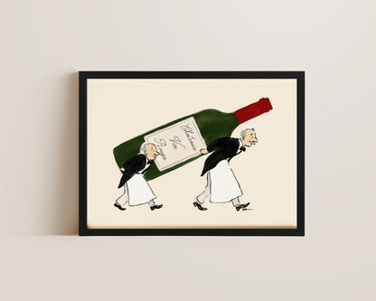 Wine Waiters Print