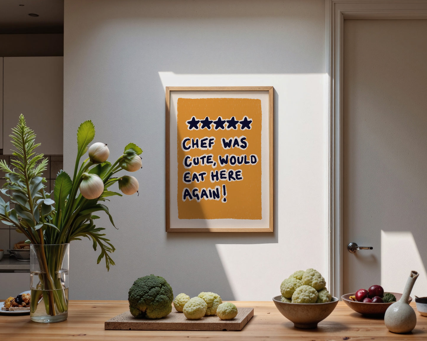 Chef Was Cute Yellow Print