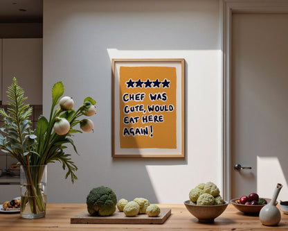 Chef Was Cute Yellow Print