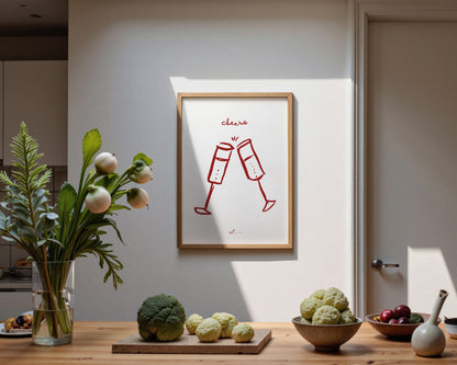 Red Cheers Print