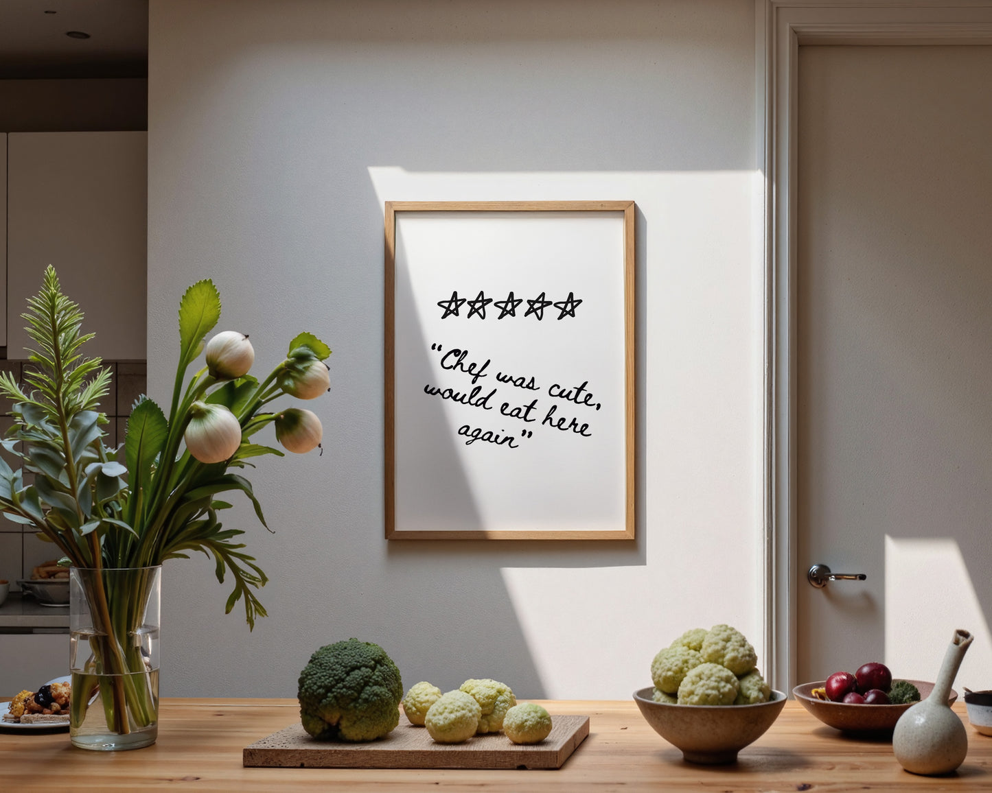 Chef Was Cute Wall Art Print