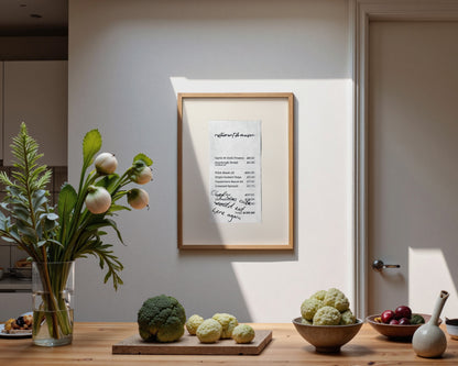 Chef Was Cute Receipt Print