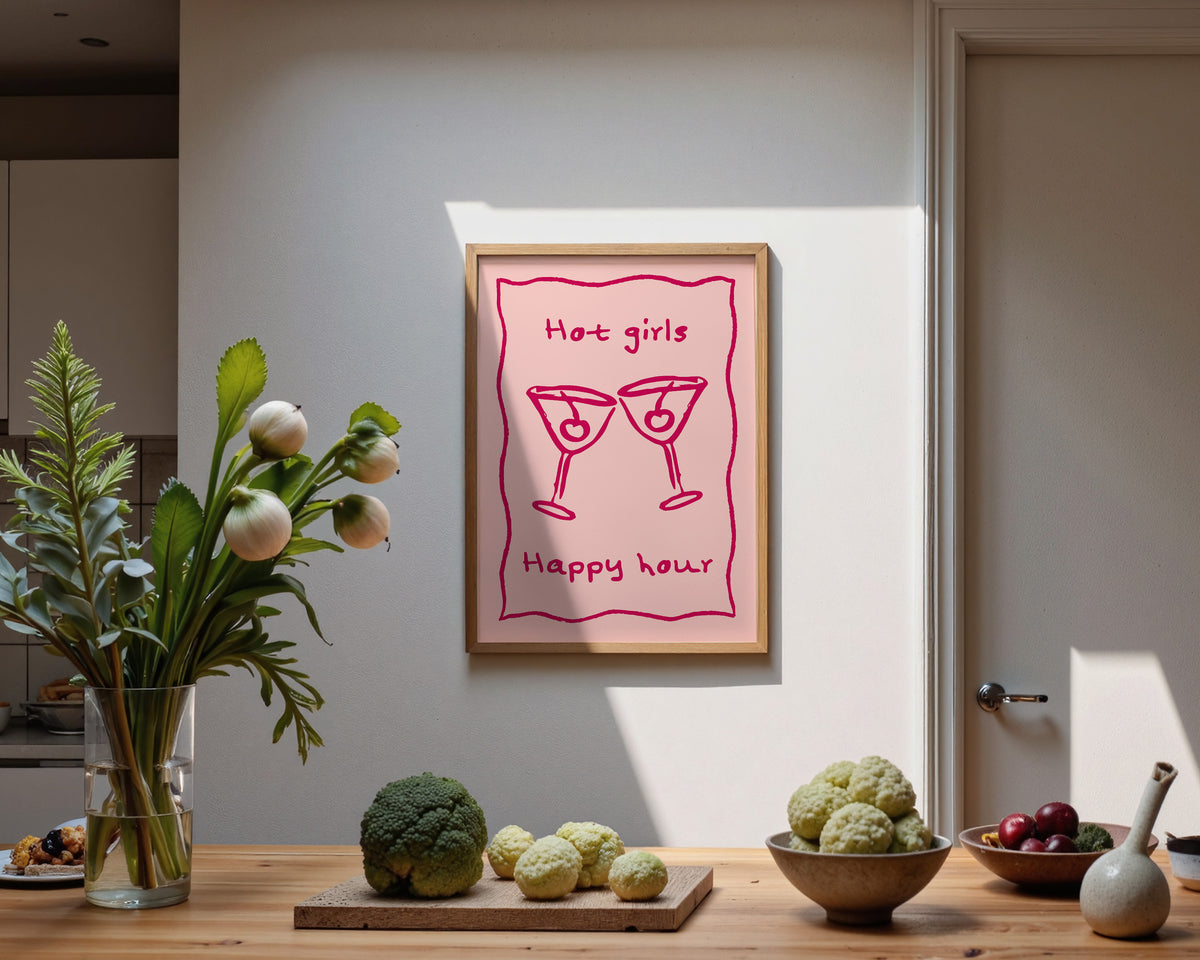 Hot Girls Happy Hour Print