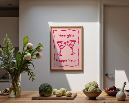 Hot Girls Happy Hour Print